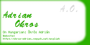 adrian okros business card