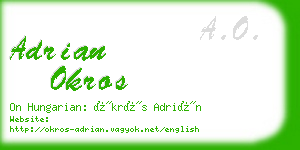 adrian okros business card